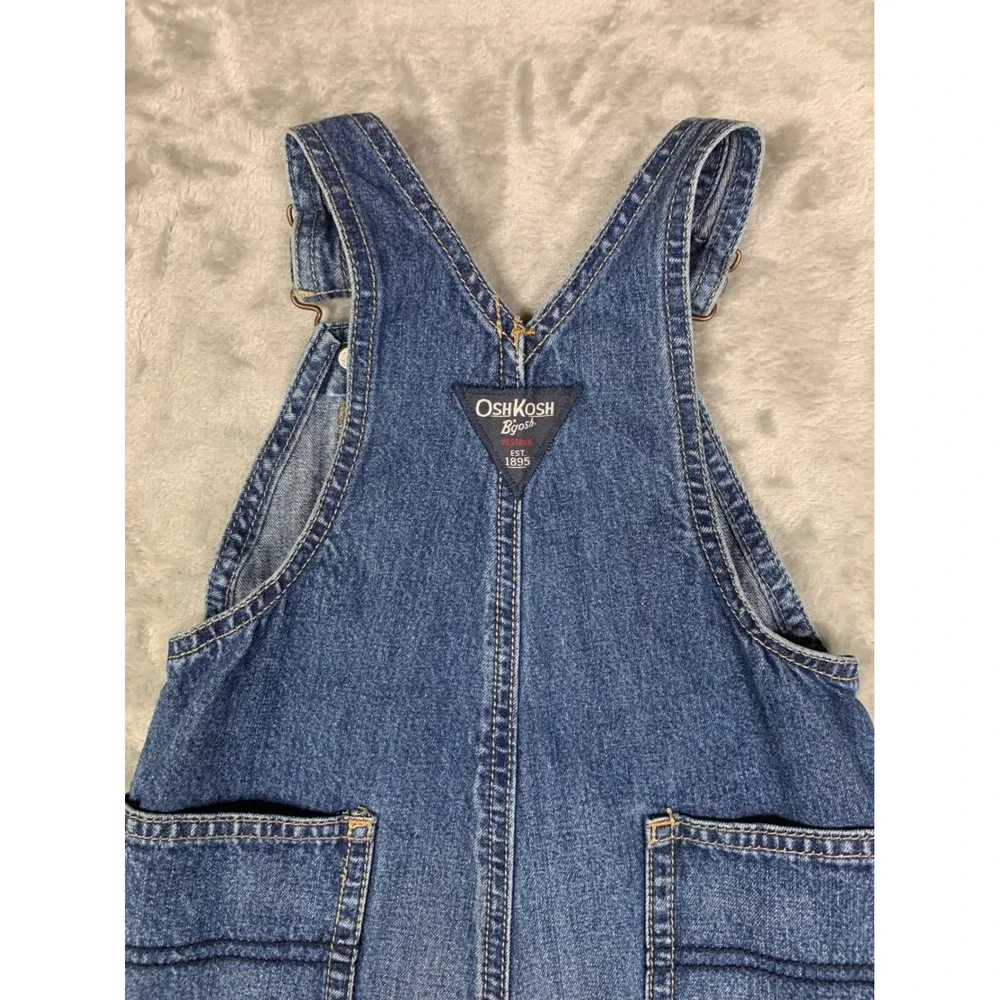 OshKosh Bgosh Vestbak Toddler Denim Carpenter Overalls 24 Months Blue Snaps Play